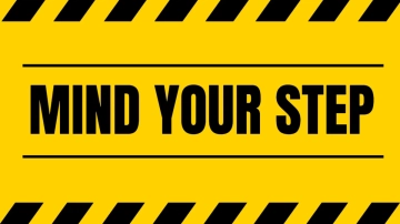 Free Mind Your Step Floor Sign Template to Edit Online