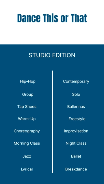 Free Blank Dance This or That Template to Edit Online