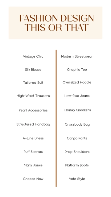 Free Design Outfit This or That Template to Edit Online