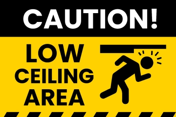 Free Caution Low Ceiling Sign Template to Edit Online