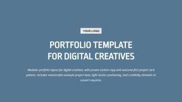Free Portfolio Template for Digital Creatives to Edit Online