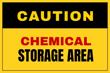 Free Caution Chemical Storage Sign Template to Edit Online
