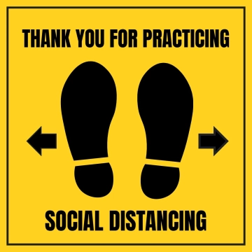 Free Social Distancing Floor Sign Template to Edit Online