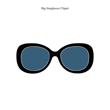 Free Big Sunglasses Vector Clipart (PNG, SVG) to Edit Online
