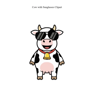 Free Cow with Sunglasses Vector Clipart (PNG, SVG) to Edit Online
