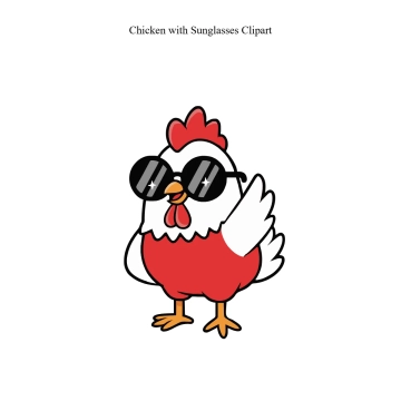 Free Chicken with Sunglasses Vector Clipart (PNG, SVG) to Edit Online