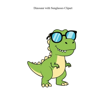 Free Dinosaur with Sunglasses Vector Clipart (PNG, SVG) to Edit Online