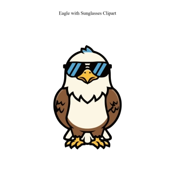Free Eagle with Sunglasses Vector Clipart (PNG, SVG) to Edit Online