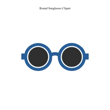 Free Round Sunglasses Vector Clipart (PNG, SVG) to Edit Online