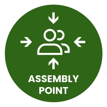 Free Assembly Point Floor Sign Template to Edit Online