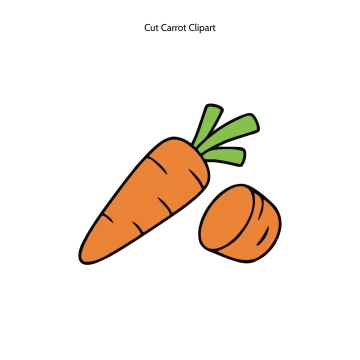 Free Cut Carrot Vector Clipart (PNG, SVG) to Edit Online