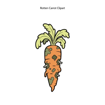 Free Rotten Carrot Vector Clipart (PNG, SVG) to Edit Online