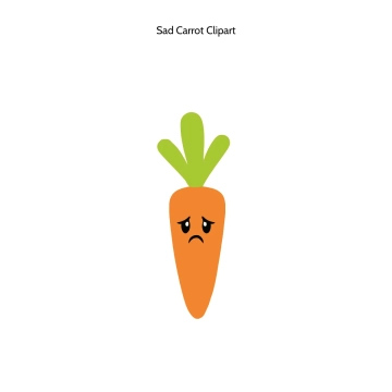 Free Sad Carrot Vector Clipart (PNG, SVG) to Edit Online