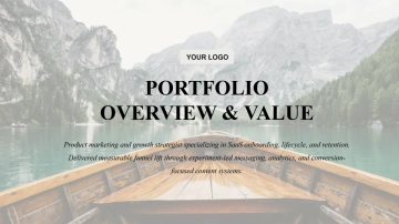 Free Portfolio Presentation with Project Highlights to Edit Online