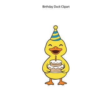 Free Birthday Duck Vector Clipart (PNG, SVG) to Edit Online
