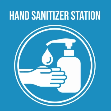 Free Hand Sanitizer Station Floor Sign Template to Edit Online