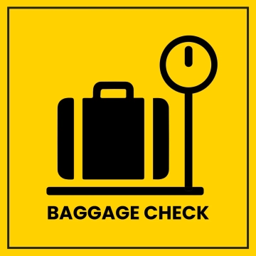 Free Baggage Check Floor Sign Template to Edit Online