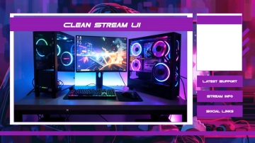 Free Basic Twitch Overlay Template to Edit Online