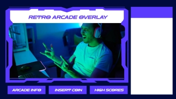 Free Retro Twitch Overlay Template to Edit Online