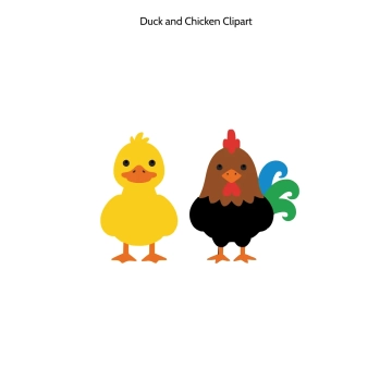 Free Duck and Chicken Vector Clipart (PNG, SVG) to Edit Online