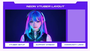 Free Vtuber Twitch Overlay Template to Edit Online