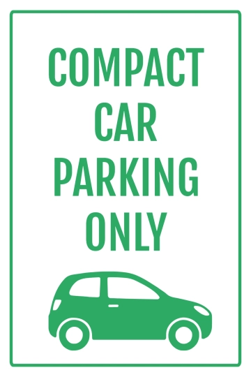 Free Compact Car Parking Sign Template to Edit Online