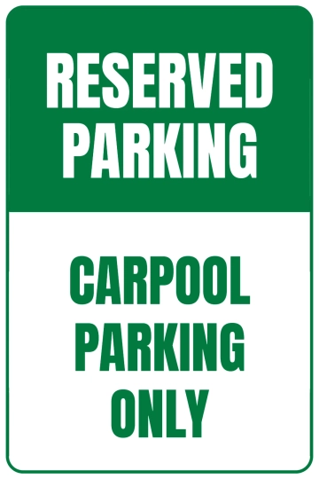 Free Carpool Parking Sign Template to Edit Online