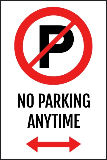 Free No Parking Anytime Sign Template to Edit Online