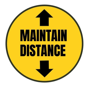 Free Maintain Distance Floor Sign Template to Edit Online