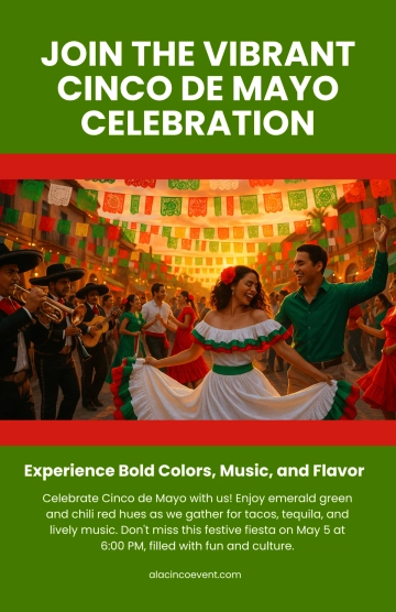 Free Cinco De Mayo Party Poster Template to Edit Online