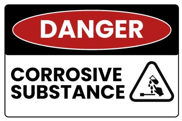 Free Corrosive Substance Danger Sign Template to Edit Online