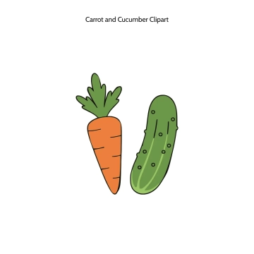 Free Carrot and Cucumber Vector Clipart (PNG, SVG) to Edit Online