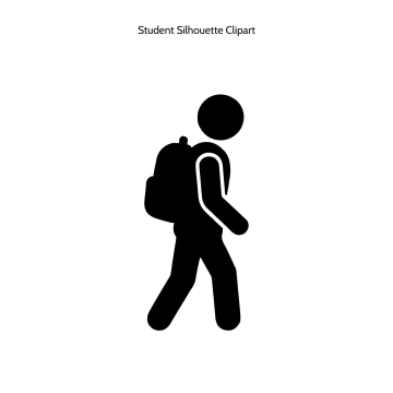 Free Student Silhouette Vector Clipart (PNG, SVG) to Edit Online