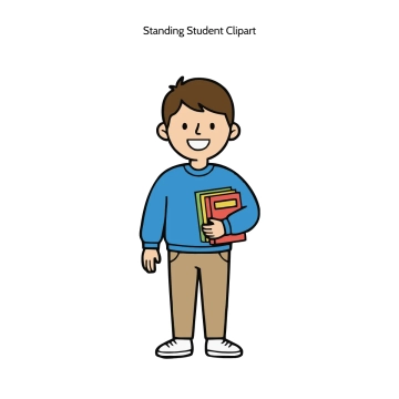 Free Standing Student Vector Clipart (PNG, SVG) to Edit Online