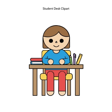 Free Student Desk Vector Clipart (PNG, SVG) to Edit Online