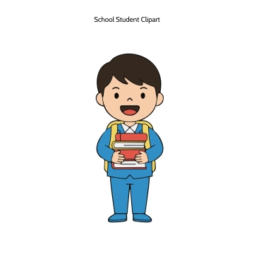 Free School Student Vector Clipart (PNG, SVG) to Edit Online