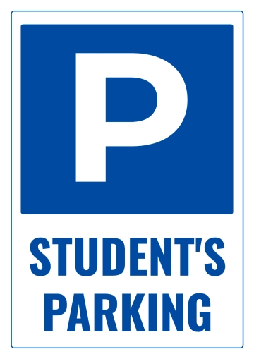 Free Student Parking University Sign Template to Edit Online
