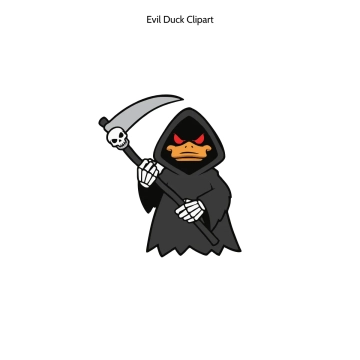 Free Evil Duck Vector Clipart (PNG, SVG) to Edit Online
