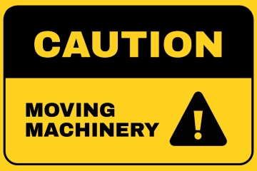 Free Moving Machinery Caution Sign Template to Edit Online