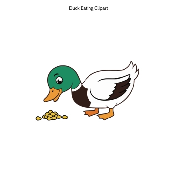 Free Duck Eating Vector Clipart (PNG, SVG) to Edit Online