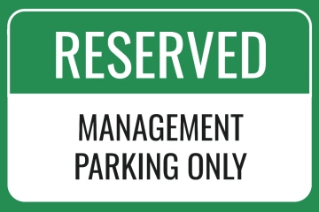 Free Reserved for Management Parking Sign Template to Edit Online