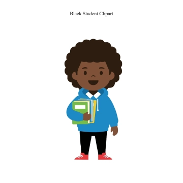 Free Black Student Vector Clipart (PNG, SVG) to Edit Online