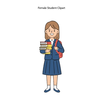 Free Female Student Vector Clipart (PNG, SVG) to Edit Online