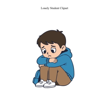 Free Lonely Student Vector Clipart (PNG, SVG) to Edit Online
