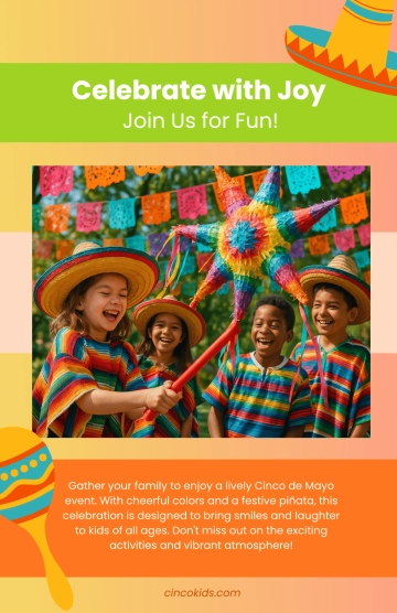 Free Kids Friendly Cinco de Mayo Poster Template to Edit Online