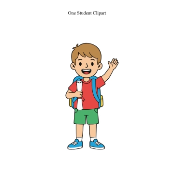 Free One Student Vector Clipart (PNG, SVG) to Edit Online