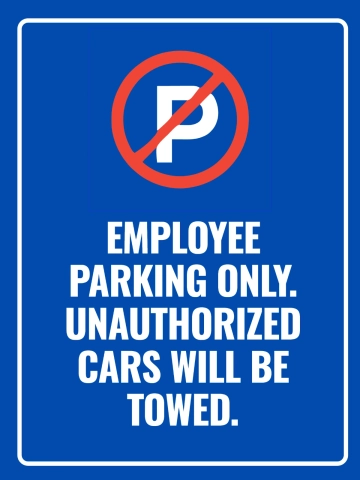 Free Employee Parking Only Sign Template to Edit Online