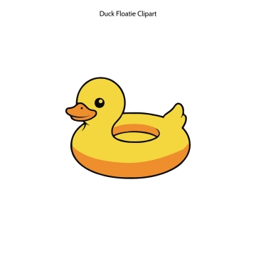 Free Duck Floatie Vector Clipart (PNG, SVG) to Edit Online