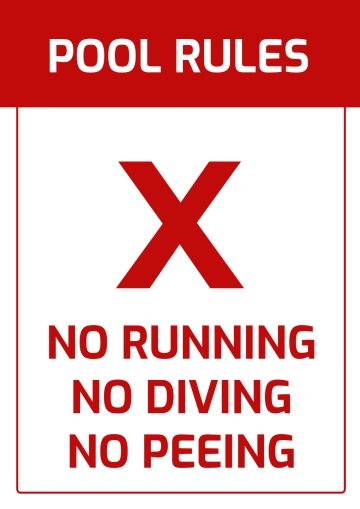 Free Swimming Pool Rules Sports Sign Template to Edit Online