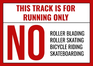 Free Running Only Sports Sign Template to Edit Online